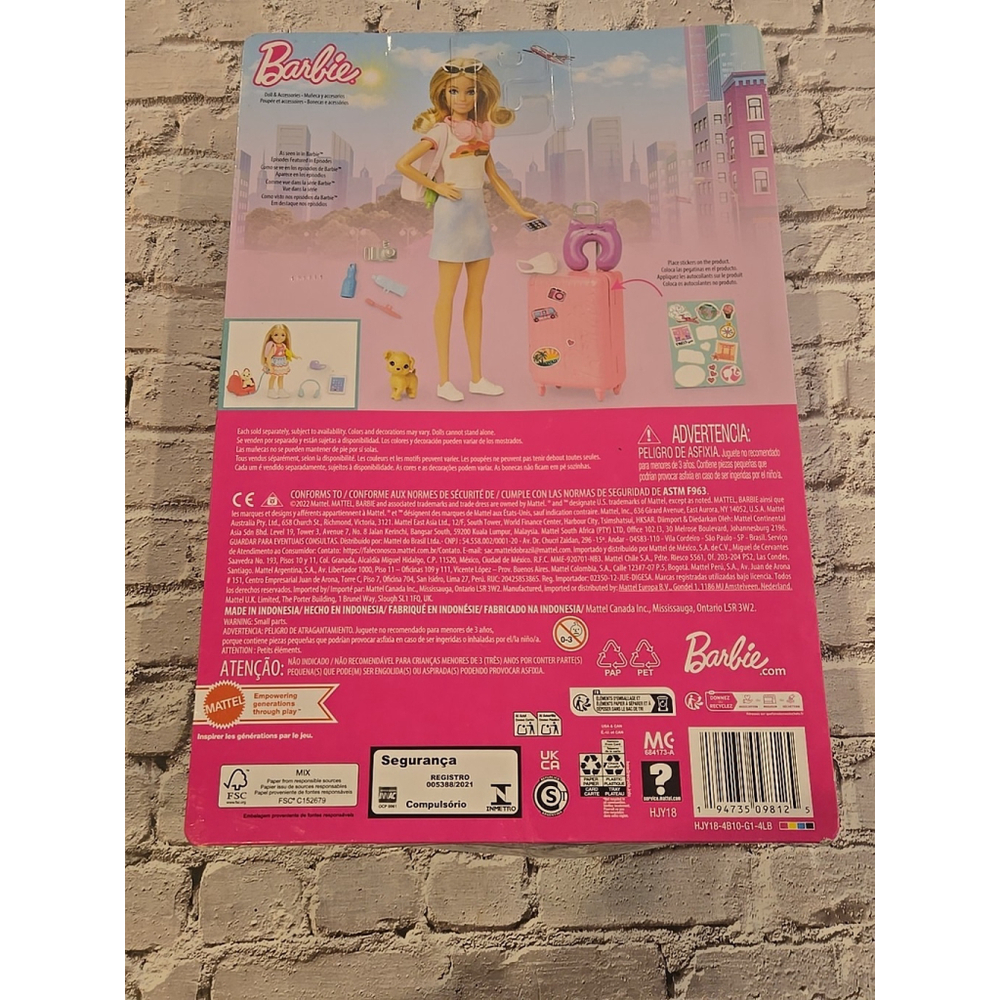 Barbie Doll and Accessories Travel Set with Puppy New-Sealed (101) - Picture 5 of 5